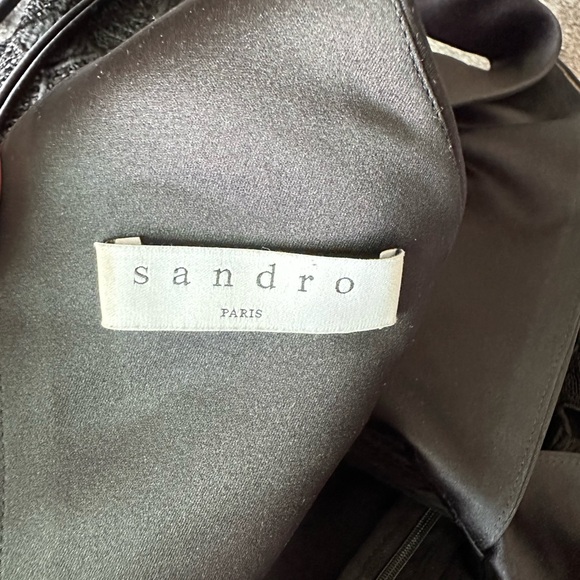 Sandro Beautiful Black Mini Dress! Size 1 but fits full Size S. Like New! - Picture 4 of 4